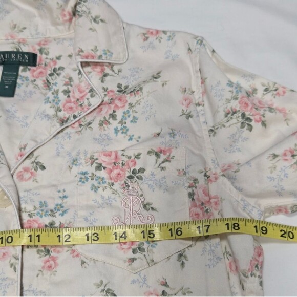 Lauren Ralph Lauren Feminine Floral Cotton Pajama Top M - Picture 9 of 9